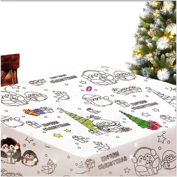 Świąteczny obrus do malowania kolorowanka stołowa dzieci 240x135 cm święta