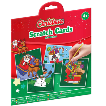 Wydrapywanki świąteczne zdrapki zdrapywanki obrazki 4 szt 19,5x19,5