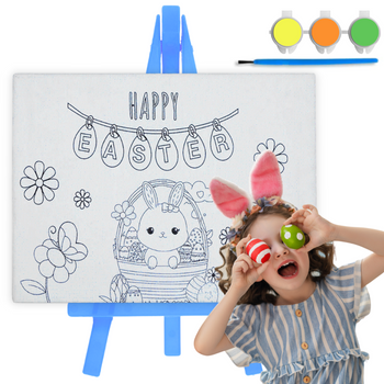 Kolorowanka wielkanocna zestaw malarski prezent wielkanoc zając zajączka