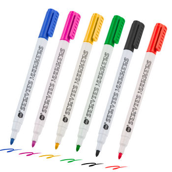 Markery do szkła porcelany ceramiki zestaw 6 kolorów pisaki mazakI szklanek