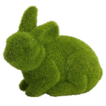 Zajączek wielkanocny dekoracyjny z mchu 14cm figurka zając zielony dekoracja